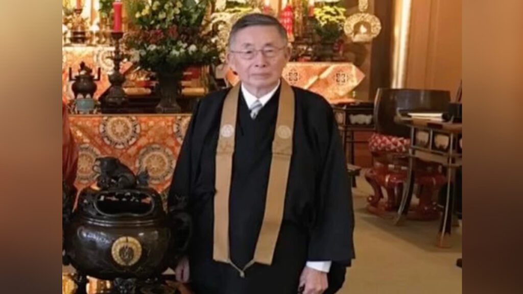 Rev. Dr. Seigen Haruo Yamaoka standing in robes