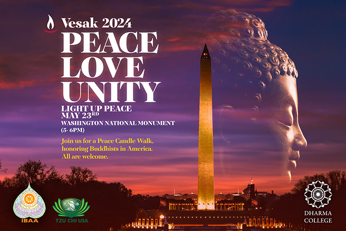 Poster for the light up peace event