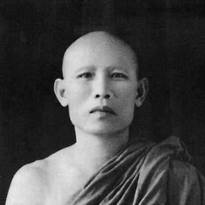A portrait of Buddhist monk and teacher Ajaan Lee Dhammadharo