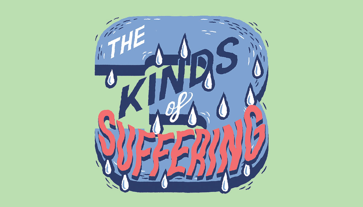 What are the three kinds of suffering?